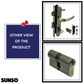 HEAVY DUTY 38-50MM STAINLESS STEEL MORTICE LOCK SET S6522AB