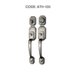 GRIPSET ENTRANCE MAIN DOOR HANDLE LOCK TOMBOL PINTU 60-70MM DOUBLE HANDLESET MATT GREY ATH-100
