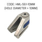 HEMOS SUS 304 MOTOR SECURITY SAFETY ANTI-CUT ANTI-THEIF PADLOCK KUNCI MANGGA MOTOR HML-560,561