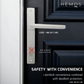 HEMOS HEAVY DUTY SUS304 STAINLESS STEEL DOOR LOCK LEVER HANDLE SILVER WITH PLATE