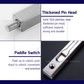 HEMOS SOLID SUS304 STAINLESS STEEL FLUSH BOLT FOR DOUBLE DOOR LOCK CONCEALED SLIDING LATCH