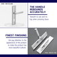 HEMOS HEAVY DUTY SUS304 STAINLESS STEEL DOOR LOCK LEVER HANDLE SILVER WITH PLATE