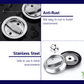 HEMOS 32-47MM KEYLESS POCKET DOOR LOCK HIDDEN RECESSED CUP INSTALL DOOR HANDLES HM-5931-MS