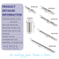 HEMOS SOLID SUS304 STAINLESS STEEL FLUSH BOLT FOR DOUBLE DOOR LOCK CONCEALED SLIDING LATCH