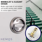 HEMOS 32-47MM KEYLESS POCKET DOOR LOCK HIDDEN RECESSED CUP INSTALL DOOR HANDLES HM-5931-MS