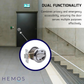 HEMOS 32-47MM KEYLESS POCKET DOOR LOCK HIDDEN RECESSED CUP INSTALL DOOR HANDLES HM-5931-MS