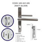 HEMOS HEAVY DUTY SUS304 STAINLESS STEEL DOOR LOCK LEVER HANDLE SILVER WITH PLATE