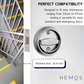 HEMOS 32-47MM KEYLESS POCKET DOOR LOCK HIDDEN RECESSED CUP INSTALL DOOR HANDLES HM-5931-MS