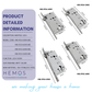 HEMOS 38-50MM SOLID SUS304 STAINLESS STEEL MORTISE LOCK/MORTISE ROLLER