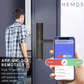 HEMOS 5 IN 1 TUYA SMART DIGITAL DOOR LOCK WITH DOORBELL FOR HOME FINGERPRINT PASSWORD CARD HM-D3