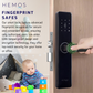 HEMOS 5 IN 1 TTLOCK SMART DOOR LOCK APP REMOTE UNLOCK FINGERPRINT PASSWORD CARD WITH DOORBELL HM-D4
