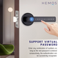 HEMOS 4 IN 1 TTLOCK 60/70MM SMART HANDLE DOOR LOCK APP REMOTE UNLOCK FINGERPRINT PASSWORD HM-D6