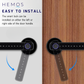 HEMOS 4 IN 1 TTLOCK 60/70MM SMART HANDLE DOOR LOCK APP REMOTE UNLOCK FINGERPRINT PASSWORD HM-D6