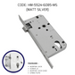 HEMOS 38-50MM SOLID SUS304 STAINLESS STEEL MORTISE LOCK/MORTISE ROLLER