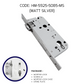 HEMOS 38-50MM SOLID SUS304 STAINLESS STEEL MORTISE LOCK/MORTISE ROLLER