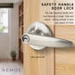 HEMOS 60-70MM TUBULAR LEVEL DOOR LOCK KUNCI TOMBOL PINTU RUMAH SILVER BLACK HM-5212-MS,MB