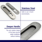 HEMOS 38-50MM SLIDING DOOR MORTICE LOCK SETS WITH CONCEALED HANDLE FOR ALUMINUM & WOOD DOOR HM-5930