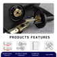 HEMOS 60-70MM TUBULAR LEVEL DOOR LOCK KUNCI TOMBOL PINTU RUMAH SILVER BLACK HM-5212-MS,MB
