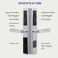HEMOS 5 IN 1 TTLOCK SMART DOOR LOCK DOUBLE SIDED SYSTEM DIGITAL LOCK FOR GRILL DOOR WATERPROOF HM-D5