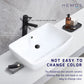 HEMOS BATHROOM CERAMIC WASH BASIN TABLE TOP ART BASIN SQUARE VESSEL SINK WHITE PORCELAIN HM-604-W