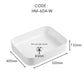 HEMOS BATHROOM CERAMIC WASH BASIN TABLE TOP ART BASIN SQUARE VESSEL SINK WHITE PORCELAIN HM-604-W