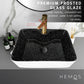 HEMOS BATHROOM CERAMIC WASH COUNTERTOP ART BASIN SQUARE VESSEL PORCELAIN HM-644-WB