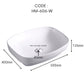 HEMOS BATHROOM CERAMIC WASH BASIN TABLE TOP ART BASIN SQUARE VESSEL SINK WHITE PORCELAIN HM-604-W