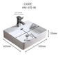 HEMOS BATHROOM CERAMIC WASH BASIN TABLE TOP ART BASIN SQUARE VESSEL SINK WHITE PORCELAIN HM-604-W