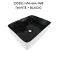HEMOS BATHROOM CERAMIC WASH COUNTERTOP ART BASIN SQUARE VESSEL PORCELAIN HM-644-WB