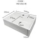 HEMOS BATHROOM CERAMIC WASH BASIN TABLE TOP ART BASIN SQUARE VESSEL SINK WHITE PORCELAIN HM-604-W
