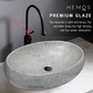 HEMOS BATHROOM CERAMIC WASH BASIN COUNTERTOP UNIQUE PRINTING ELLIPSE VESSEL PORCELAIN HM-620