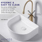 HEMOS BATHROOM CERAMIC WASH BASIN TABLE TOP ART BASIN VESSEL SINK PORCELAIN HM-614-W