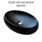 HEMOS BATHROOM CERAMIC WASH BASIN COUNTERTOP UNIQUE PRINTING ELLIPSE VESSEL PORCELAIN HM-620