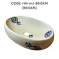 HEMOS BATHROOM CERAMIC WASH BASIN COUNTERTOP UNIQUE PRINTING ELLIPSE VESSEL PORCELAIN HM-620