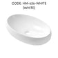 HEMOS BATHROOM CERAMIC WASH BASIN COUNTERTOP UNIQUE PRINTING ELLIPSE VESSEL PORCELAIN HM-620