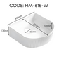 HEMOS BATHROOM CERAMIC WASH BASIN TABLE TOP ART BASIN VESSEL SINK PORCELAIN HM-614-W
