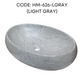 HEMOS BATHROOM CERAMIC WASH BASIN COUNTERTOP UNIQUE PRINTING ELLIPSE VESSEL PORCELAIN HM-620