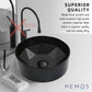 HEMOS BATHROOM CERAMIC WASH COUNTERTOP ART BASIN ROUND VESSEL PORCELAIN MATT BLACK HM-624-MBLACK