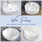 HEMOS BATHROOM CERAMIC COUNTERTOP MODERN ART WASH BASIN ROUND VESSEL WHITE PORCELAIN HM-601-W