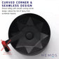 HEMOS BATHROOM CERAMIC WASH COUNTERTOP ART BASIN ROUND VESSEL PORCELAIN MATT BLACK HM-624-MBLACK