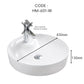 HEMOS BATHROOM CERAMIC COUNTERTOP MODERN ART WASH BASIN ROUND VESSEL WHITE PORCELAIN HM-601-W