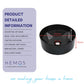 HEMOS BATHROOM CERAMIC WASH COUNTERTOP ART BASIN ROUND VESSEL PORCELAIN MATT BLACK HM-624-MBLACK