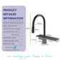 HEMOS KITCHEN FAUCET BRASS PULL OUT WATERFALL MIXER PILLAR SINK TAP KEPALA PAIP DAPUR HM-19071-MB,MG