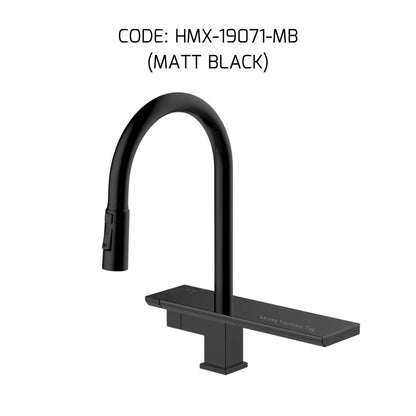 HEMOS KITCHEN FAUCET BRASS PULL OUT WATERFALL MIXER PILLAR SINK TAP KEPALA PAIP DAPUR HM-19071-MB,MG