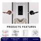 HEMOS 60-70MM TUBULAR LEVEL DOOR LOCK KUNCI TOMBOL PINTU RUMAH SILVER BLACK ANTIQUE COOPER HM-5209