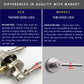 HEMOS 60-70MM TUBULAR LEVEL DOOR LOCK KUNCI TOMBOL PINTU RUMAH SILVER BLACK ANTIQUE COOPER HM-5209