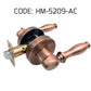 HEMOS 60-70MM TUBULAR LEVEL DOOR LOCK KUNCI TOMBOL PINTU RUMAH SILVER BLACK ANTIQUE COOPER HM-5209