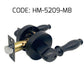 HEMOS 60-70MM TUBULAR LEVEL DOOR LOCK KUNCI TOMBOL PINTU RUMAH SILVER BLACK ANTIQUE COOPER HM-5209