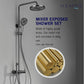 HEMOS BATHROOM FAUCET 4 MODE BRASS MIXER EXPOSED GREY SHOWER SETS HM-19069-MG