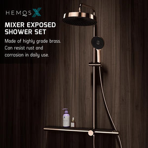 HEMOS X BATHROOM FAUCET 3 MODE BRASS MIXER RAIN SHOWER SETS SET MANDIAN HMX-19072-MG,MBRG